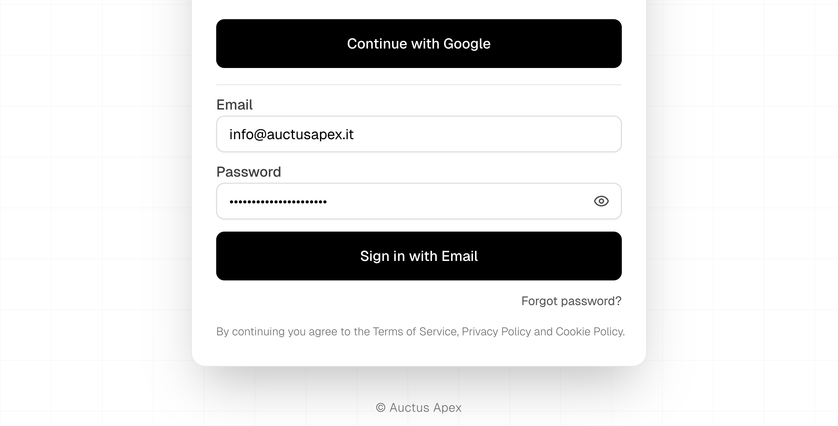 Enter Your Credentials